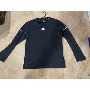 Adidas Climalite Longsleeve Black Shirt Large Men's